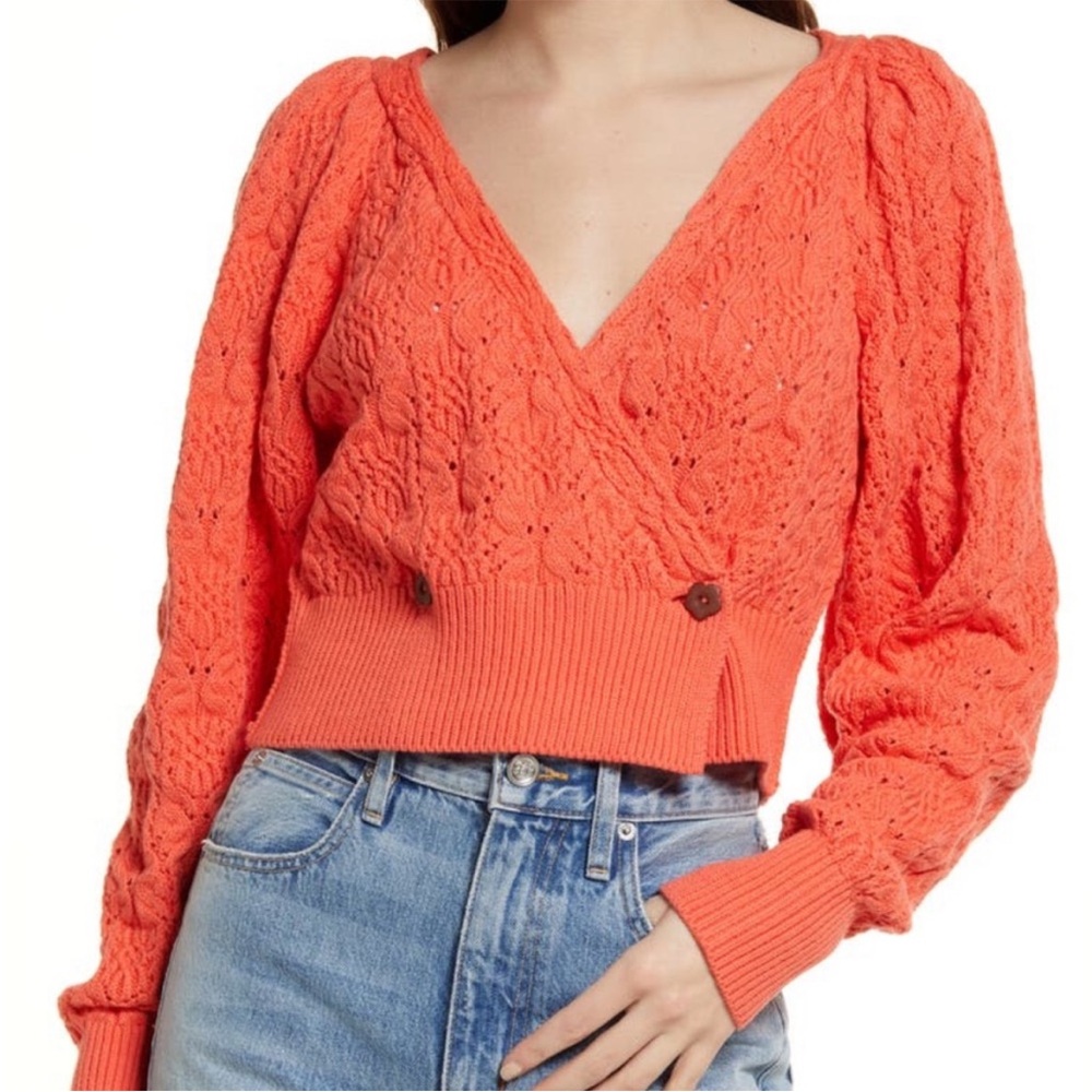 Free People cable wrap cardigan